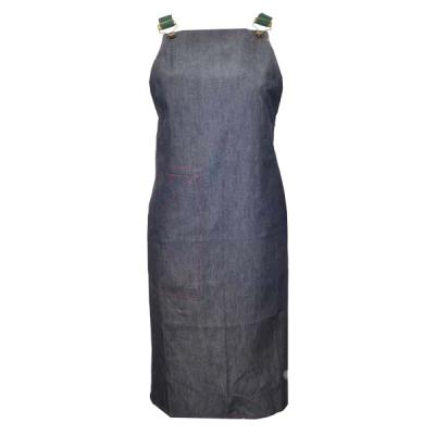 Chef Collection New Cross Back Apron, Jean Mix Cotton